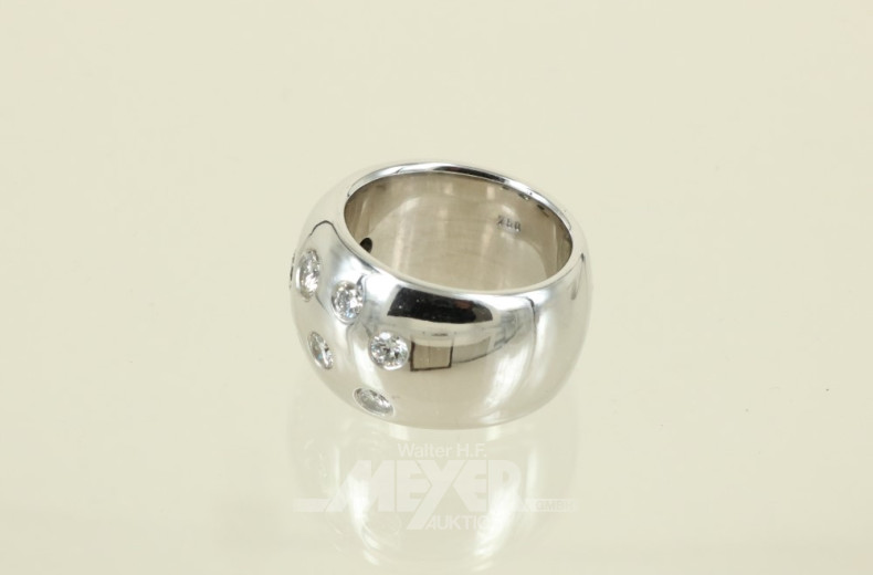 Damenring, Weißgold 750, breite