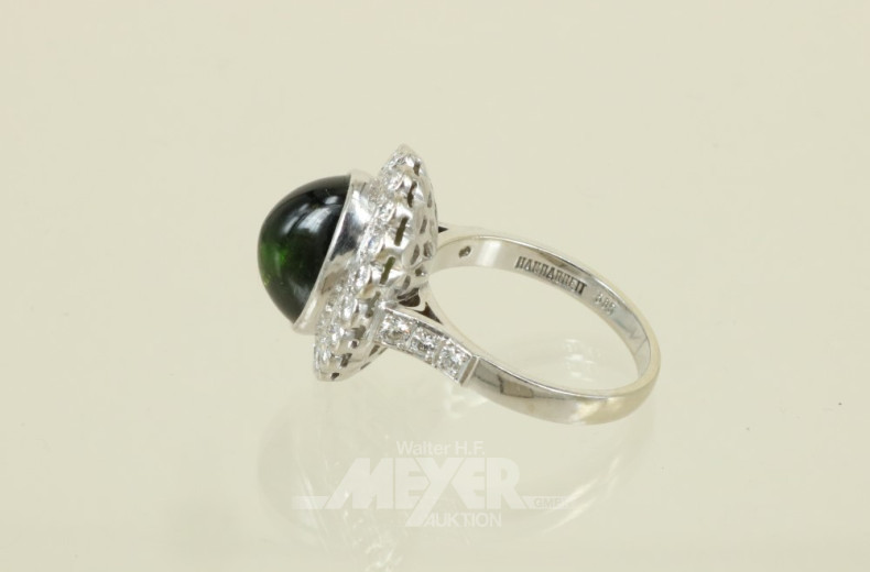 Damenring, 585er WG, Mittelstein ovaler