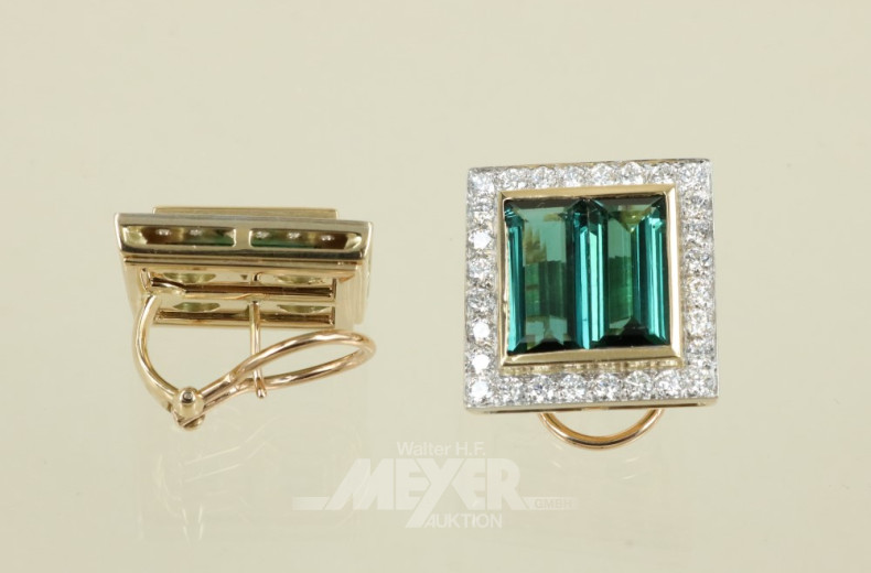 Paar Ohrclipse, 750er WG auf GG,