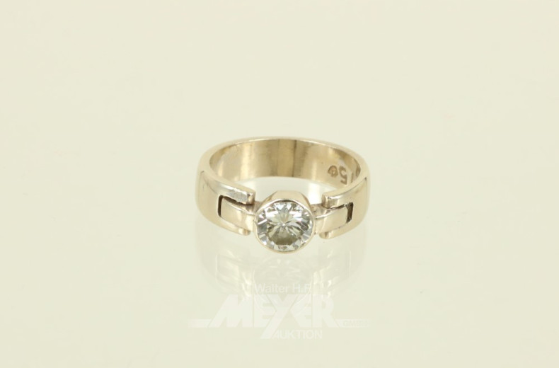 Damenring, 750er GG, mit 1 Brillant-