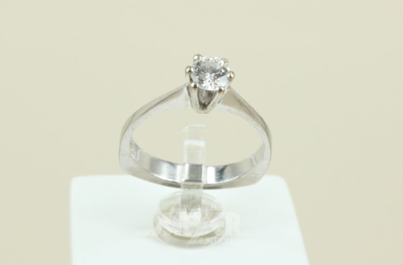 Damenring, 585er WG, mit 1 Brillant-