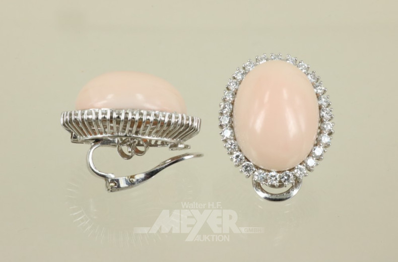 Paar Ohrstecker, 750er WG, Modellan-