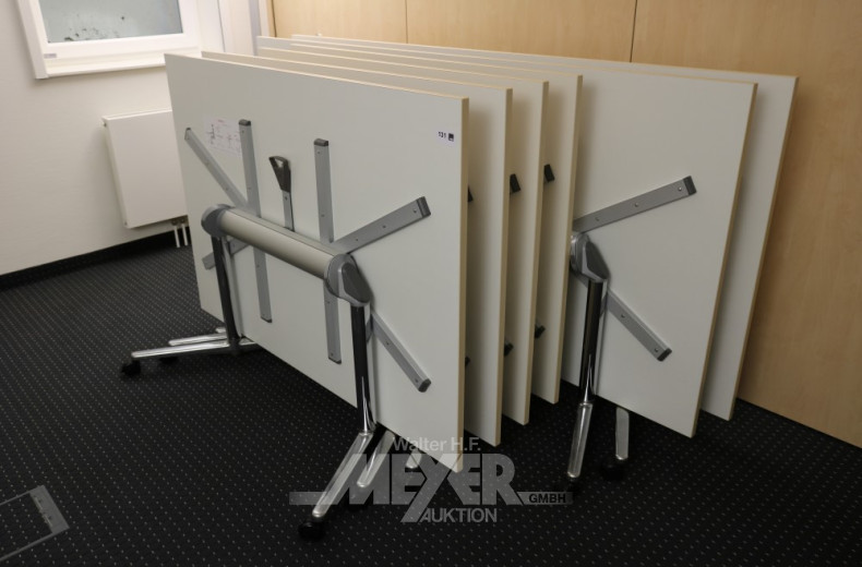 6 Seminartische, Aluminium-Gestell,