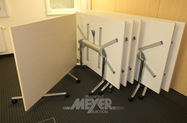 6 Seminartische, Aluminium-Gestell,