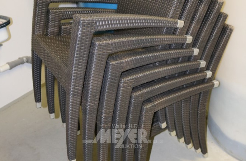 6 Garten-/Terrassen-Armlehnstühle,