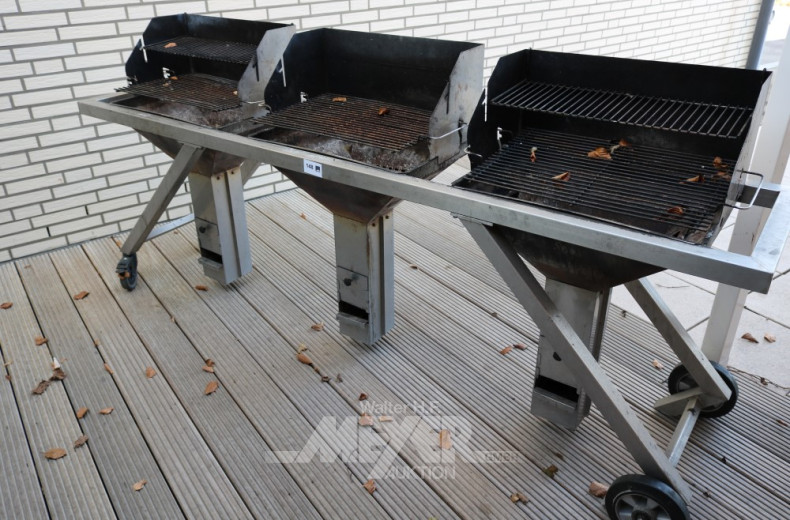 Holzkohlegrill, Edelstahl,