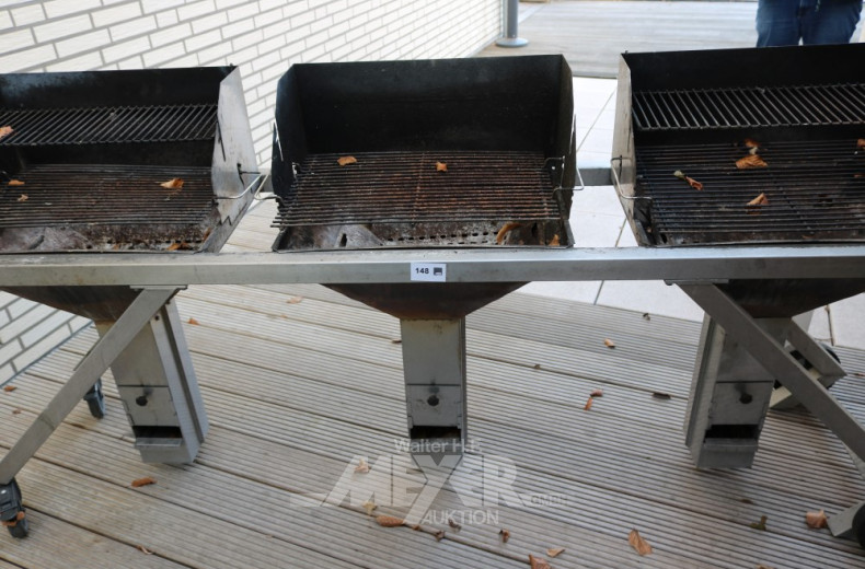 Holzkohlegrill, Edelstahl,