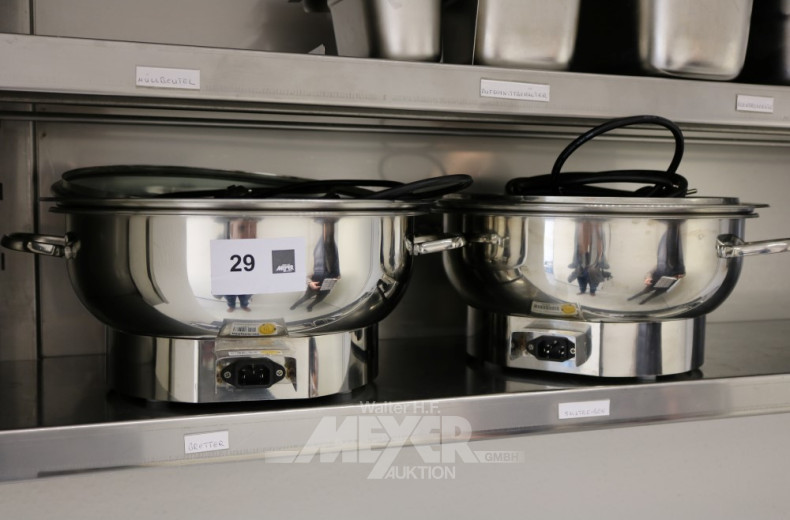 2 elektrische Wärmebehälter mit Glasdeckel