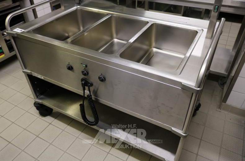fahrbare Bain Marie, 3 Becken,