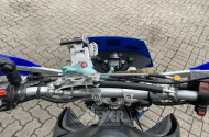 HONDA XRV650 Motorrad, blau/gelb