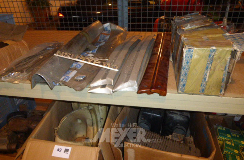 großer Posten NSU u. KFZ-Ersatzteile: