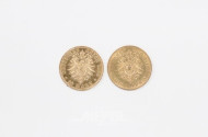 2 Goldmünzen ''10 Mark'',