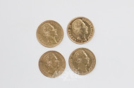4 Goldmünzen ''20 Mark'',