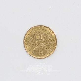 Goldmünze ''20 Mark'', 1894 J.,