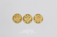 3 Goldmünzen, Dukaten, 1915