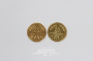 2 Goldmünzen ''25 Schilling'', 1926 + 1931,