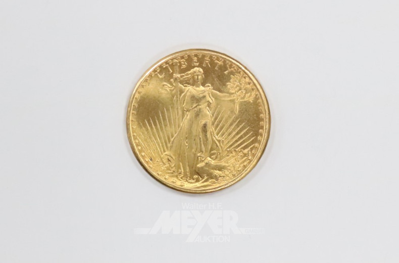 Goldmünze ''20 Dollars'', 1924