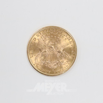 Goldmünze ''20 Dollars'', 1904 USA,