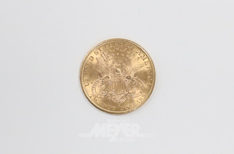Goldmünze ''20 Dollars'', 1904 USA,