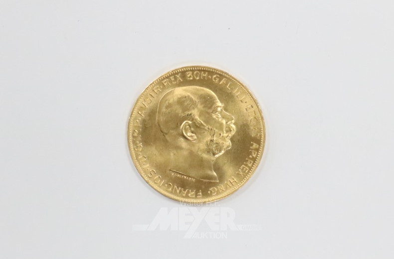 Goldmünze ''100 Kronen'', 1915,