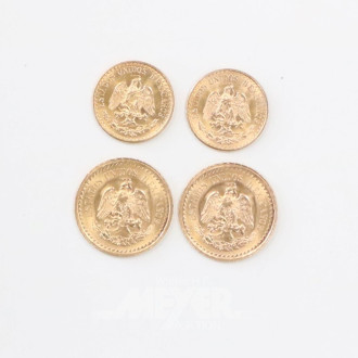 4 kl. Goldmünzen Pesos,