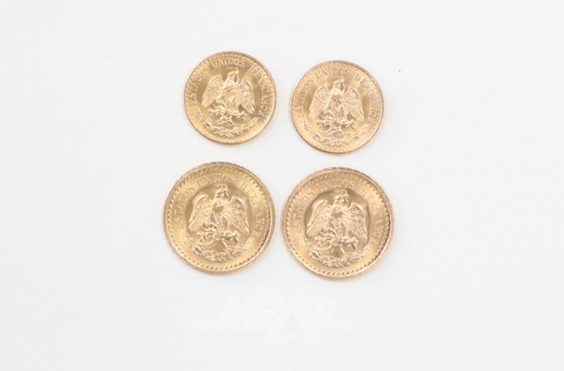 4 kl. Goldmünzen Pesos,