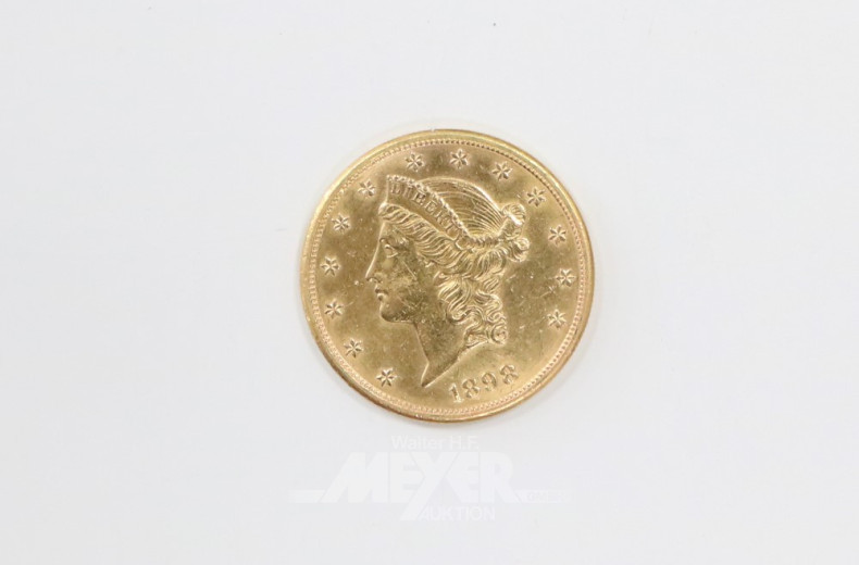 Goldmünzen ''20 Dollars'',