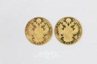 2 Goldmünzen 4 Dukaten, 1915 Nachprägung,