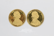 2 Goldmünzen 4 Dukaten, 1915 Nachprägung,