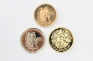 3 kl. Goldmünzen, 100 Dollars Kanada,