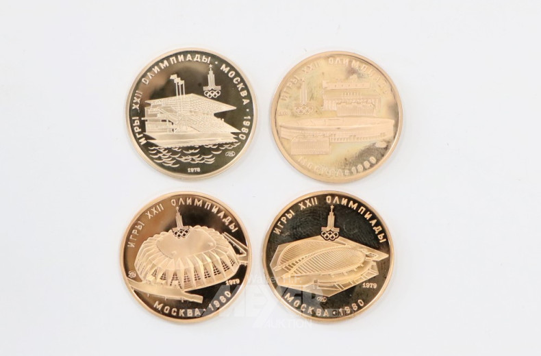 4 Goldmünzen, sowjetische CCCP