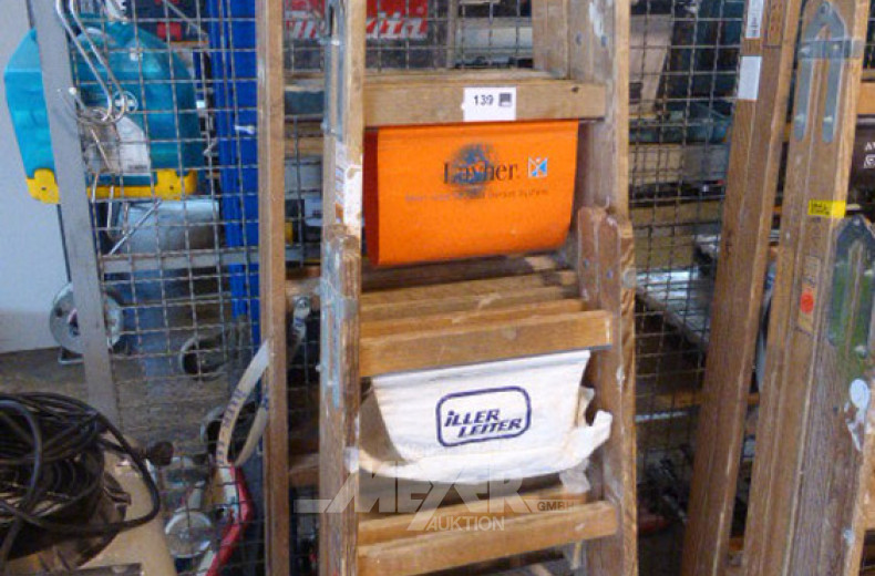 3 Elektriker-Holzbockleitern,