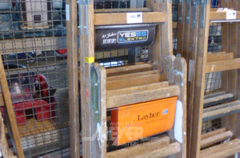 3 Elektriker-Holzbockleitern,