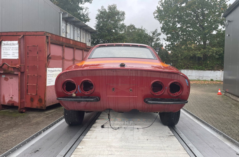 Opel GT A-L, orange-gelb, teilzerlegt,