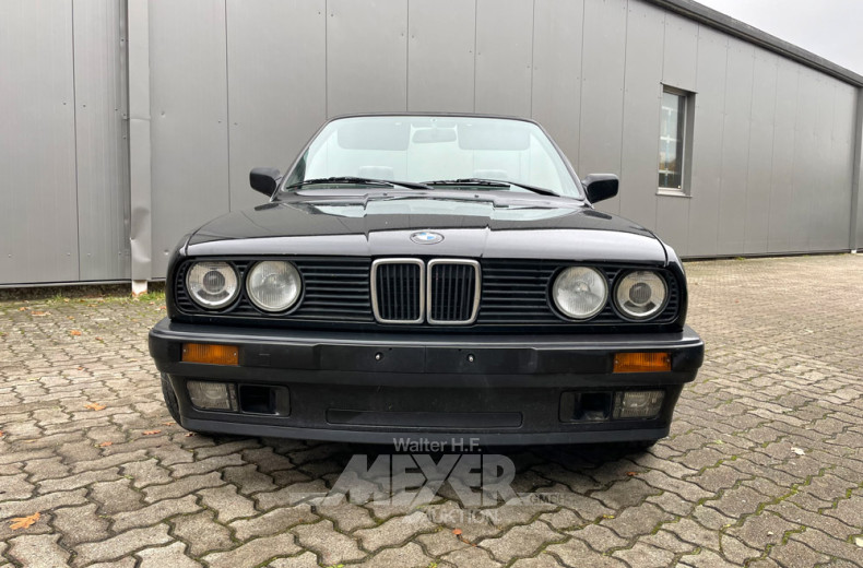BMW 318i E30, Cabrio, schwarz