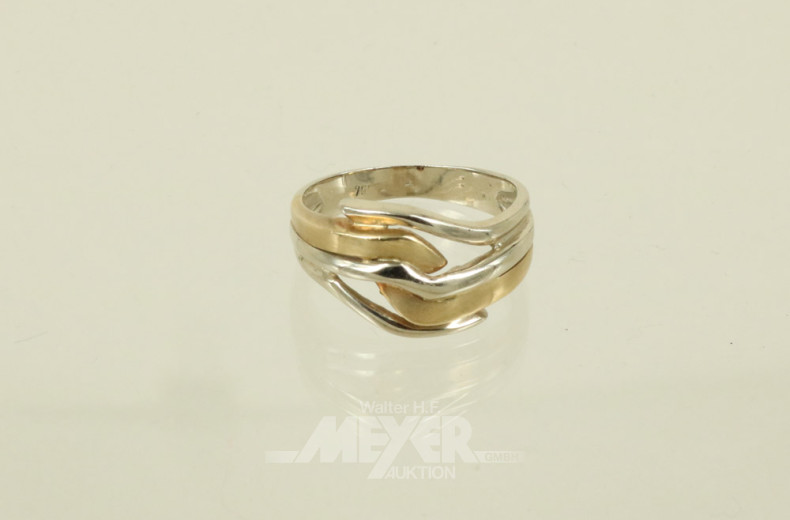 Damenring, 750er GG, ca. 5 g,