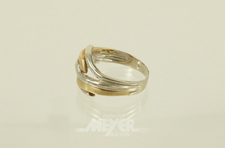 Damenring, 750er GG, ca. 5 g,