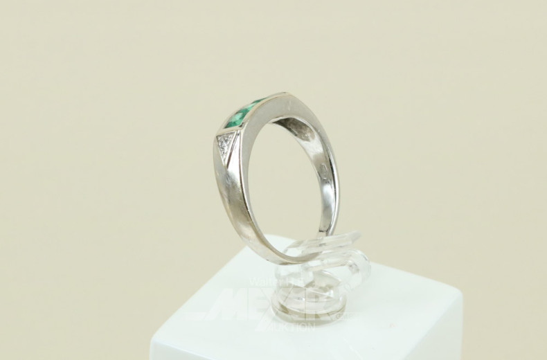 Damenring, 750er WG, ca. 4 g.,