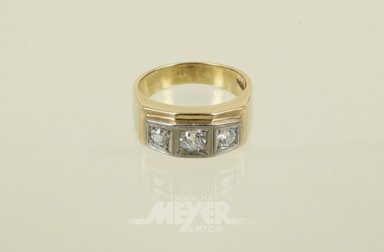 Damenring, 585er GG, ca. 11 g.,