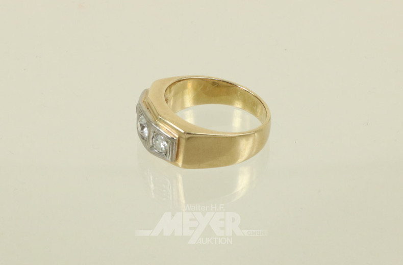 Damenring, 585er GG, ca. 11 g.,