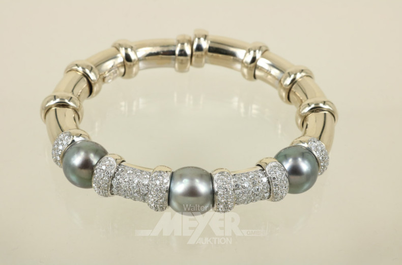 Armreif, 750er WG, ca. 75,2 g.