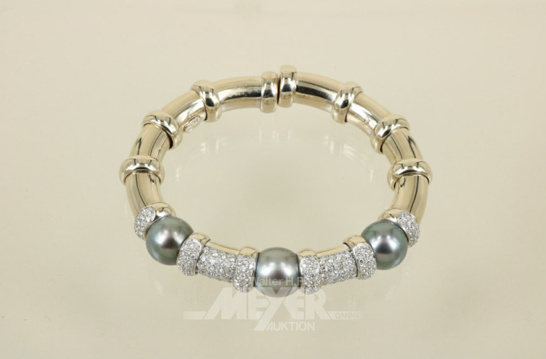 Armreif, 750er WG, ca. 75,2 g.