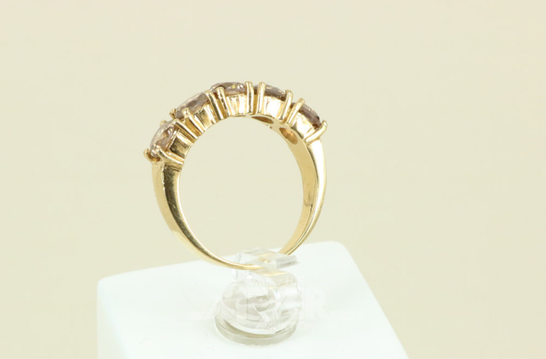 Damenring, 750er GG, besetzt mit