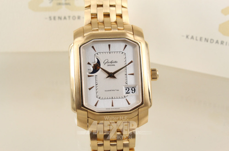 Herrenarmbanduhr, Glashutte, Senator