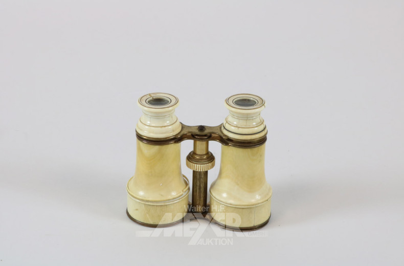 Fernglas, Ende 19 Jhd., mit Horn,