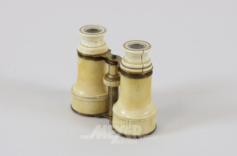 Fernglas, Ende 19 Jhd., mit Horn,