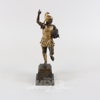 Bronzefigur ''Römischer Soldat mit Hahn''