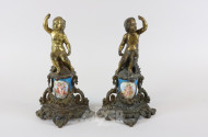 Paar Metallfiguren ''Putti'',