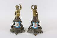 Paar Metallfiguren ''Putti'',