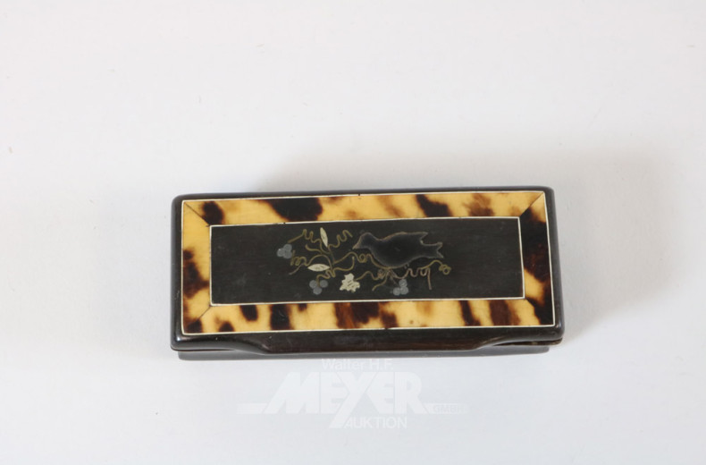 kl. Deckeldose, Deckel Vogelmotiv mit